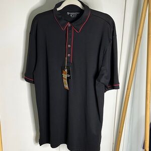 Ever sole Run Black Polo Golf Shirt with‎ Red Trim size large new with tags